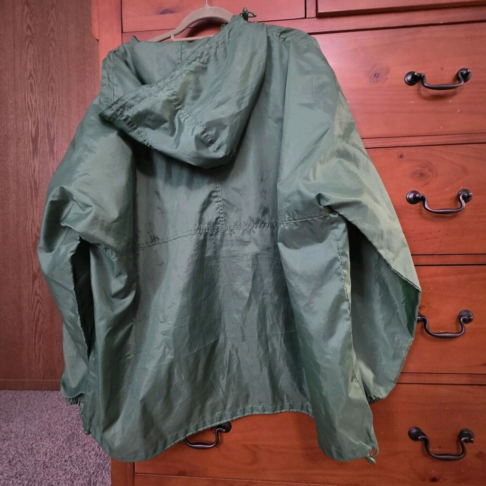 John Deere Mens Sz XXL Green 1/4 Zip Pullover Windbreaker Lightweight Raincoat - Picture 5 of 10